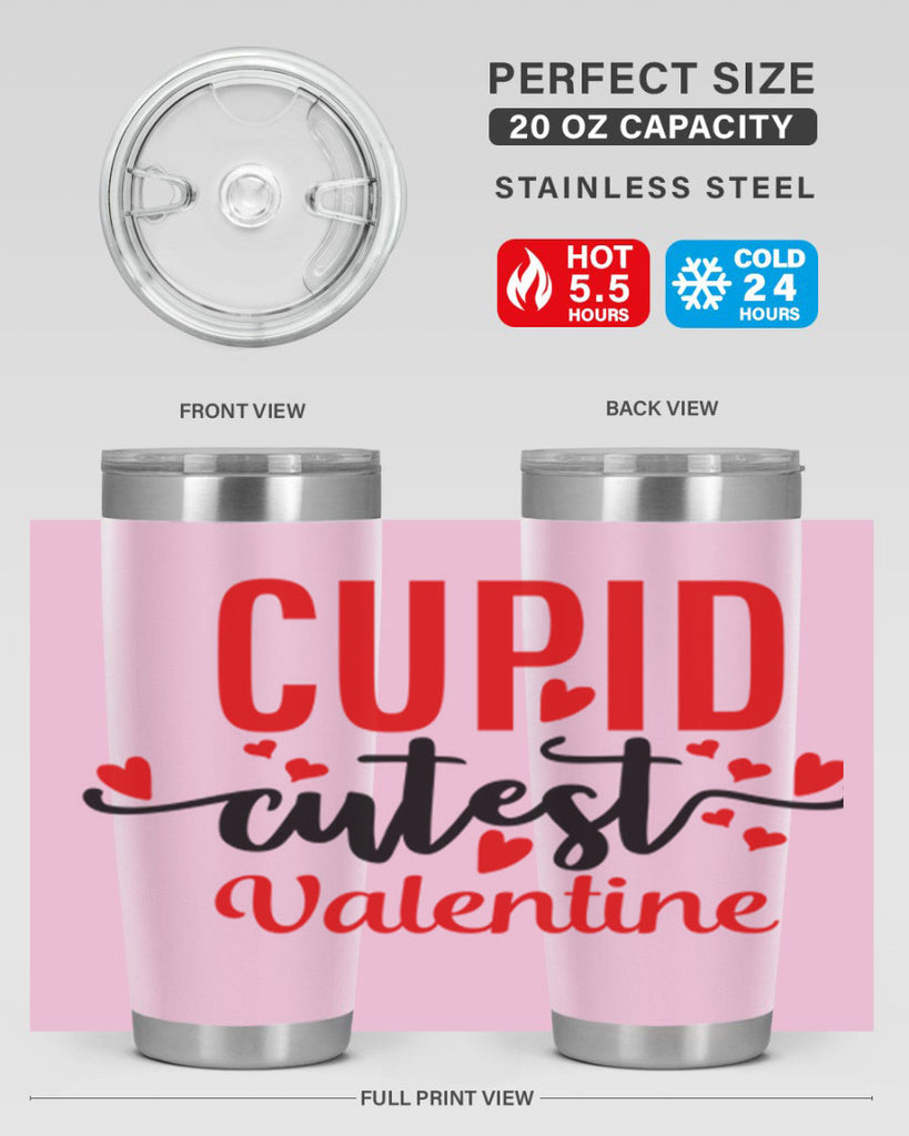 cupid cutest valentine 72#- valentines day- Tumbler