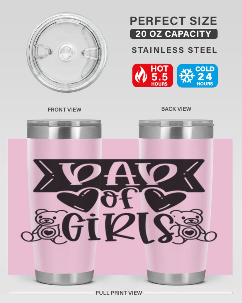 dad of girls 60#- fathers day- Tumbler