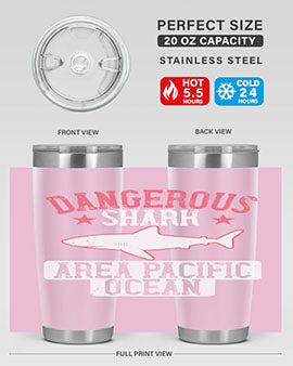 dangerous shark area pacific ocean Style 92#- shark  fish- Tumbler