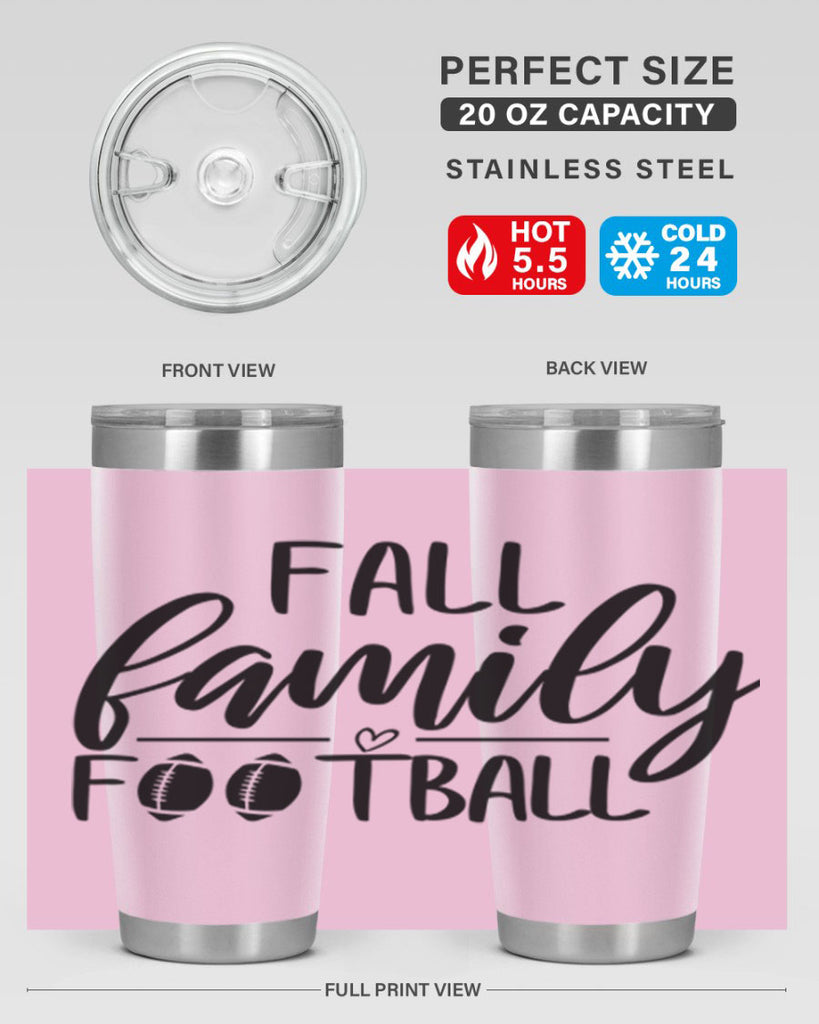 fall family football 100#- fall- Tumbler
