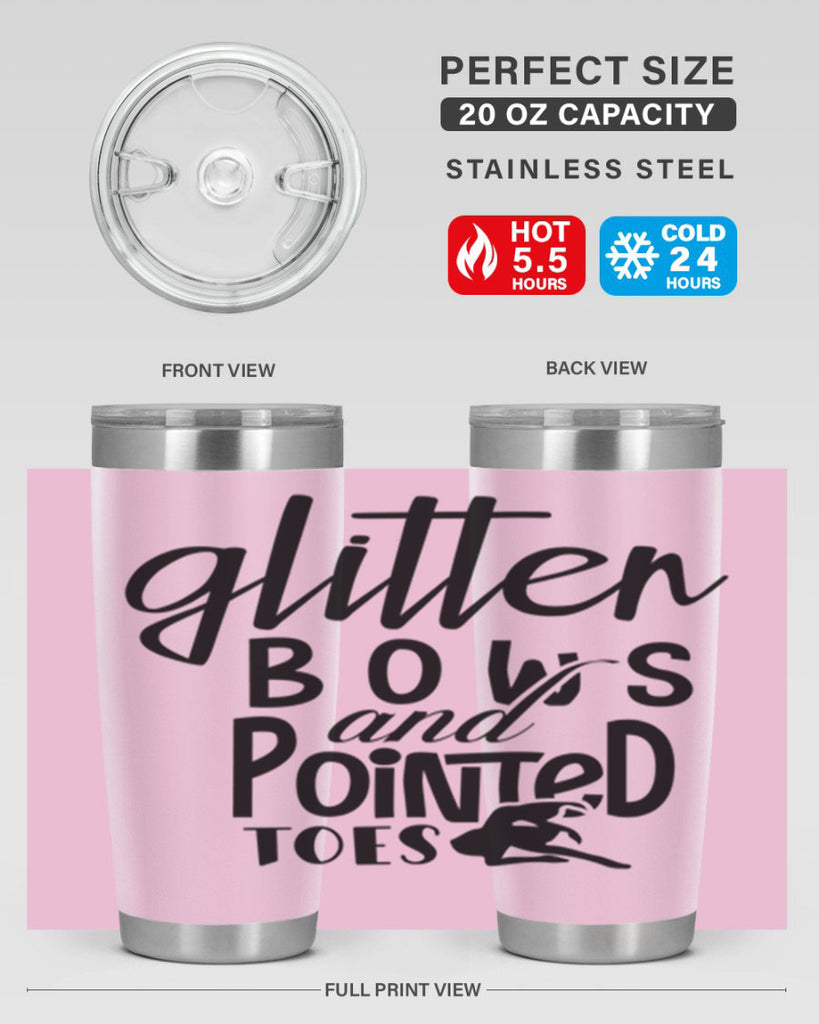 glitter bows and pointed toes 42#- ballet- Tumbler
