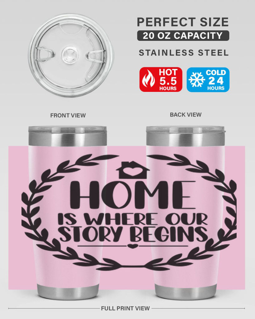 home is where our story begins 13#- home- Tumbler