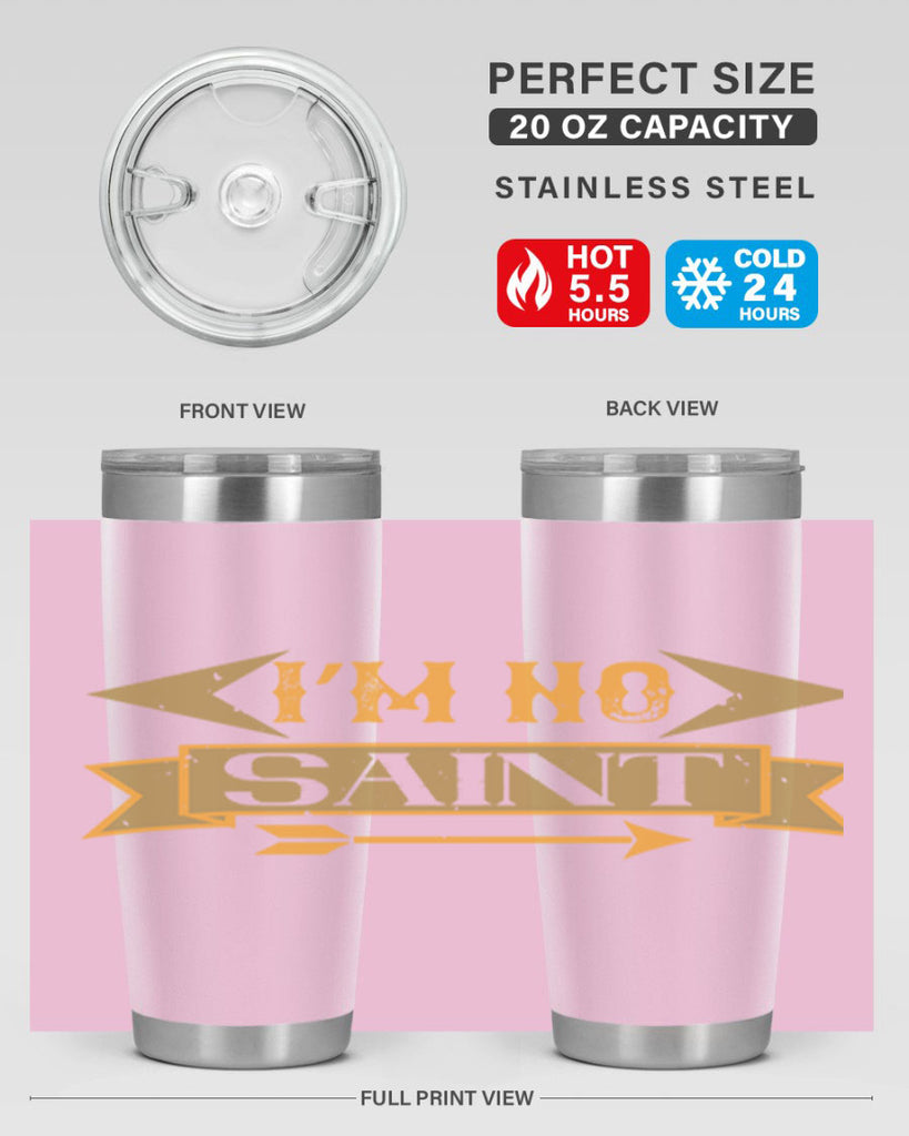 i’m no saint 59#- mardi gras- Tumbler