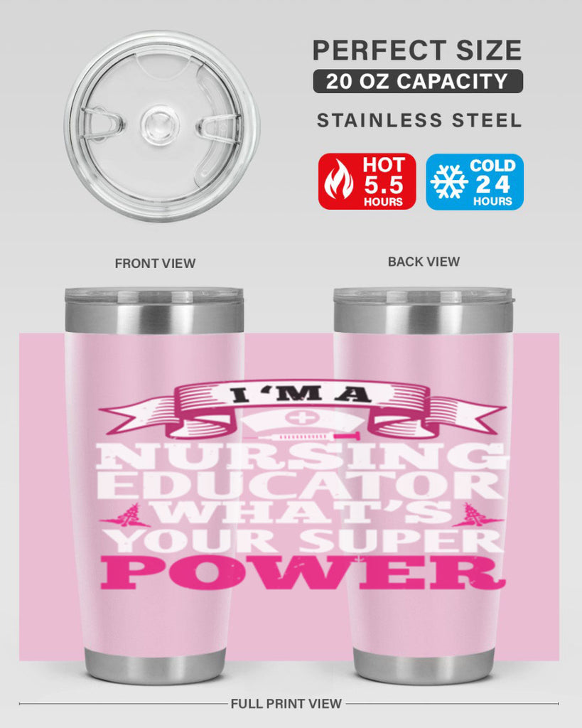 im a nursing educator Style 306#- nurse- tumbler