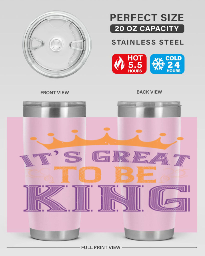 it’s great to be king 61#- mardi gras- Tumbler