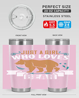 just a girl who loves bear 19#- Bears- Tumbler