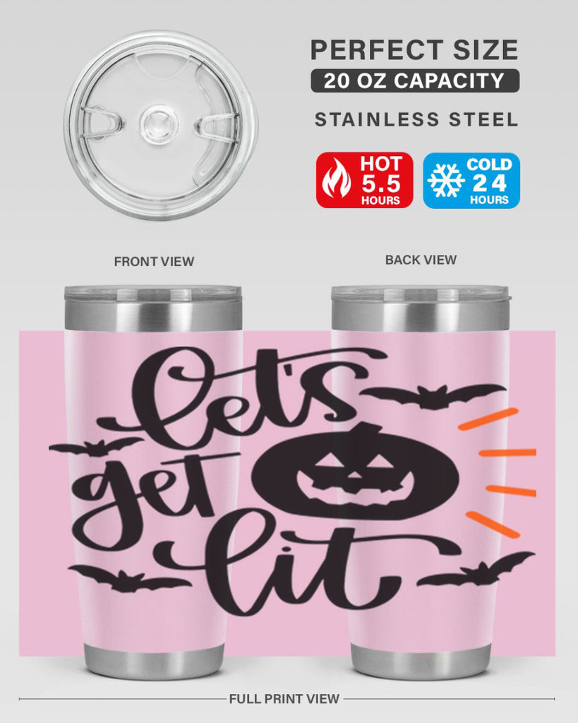 lets get lit 48#- halloween- Tumbler
