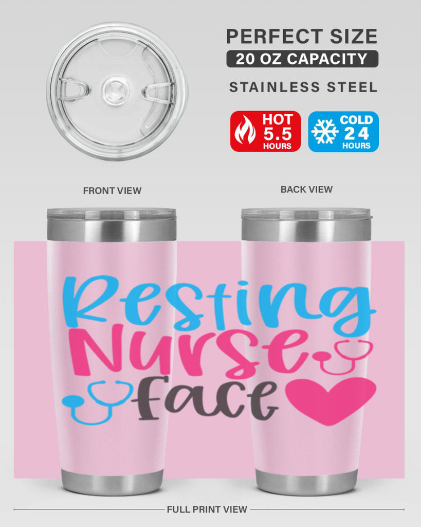 resting nurse face Style 355#- nurse- tumbler