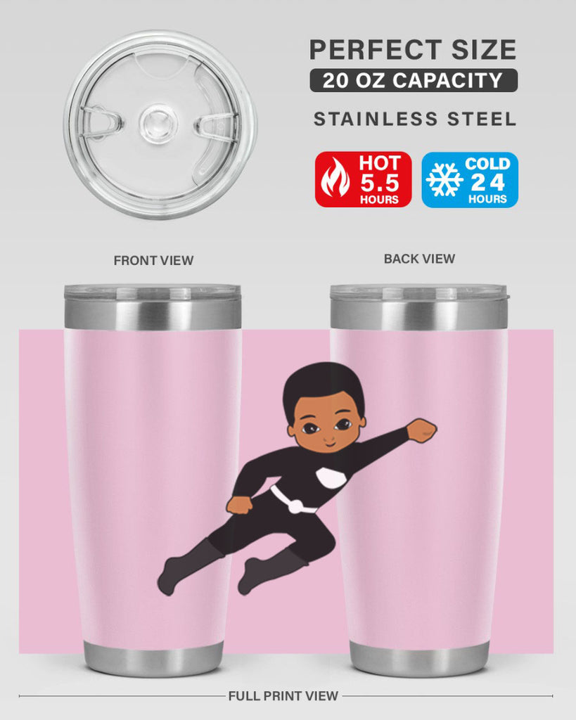super kid 7#- black men - boys- tumbler