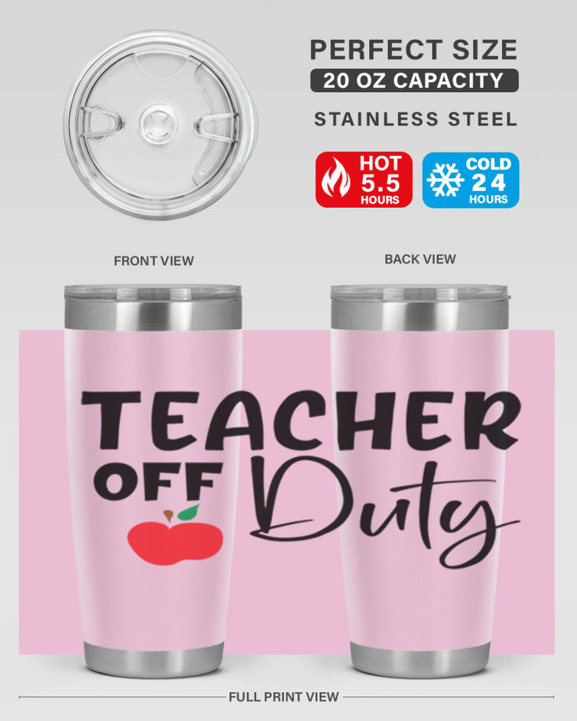 teacher off duty Style 140#- teacher- tumbler