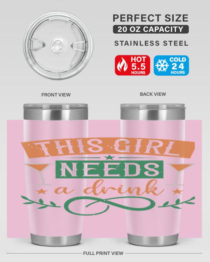 this girl needs a drink 36#- mardi gras- Tumbler