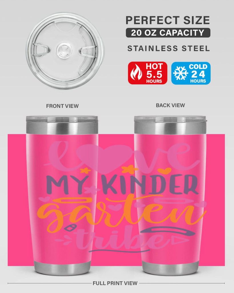 100 love my kinder garten tribe 36#- 100 days of school- Tumbler