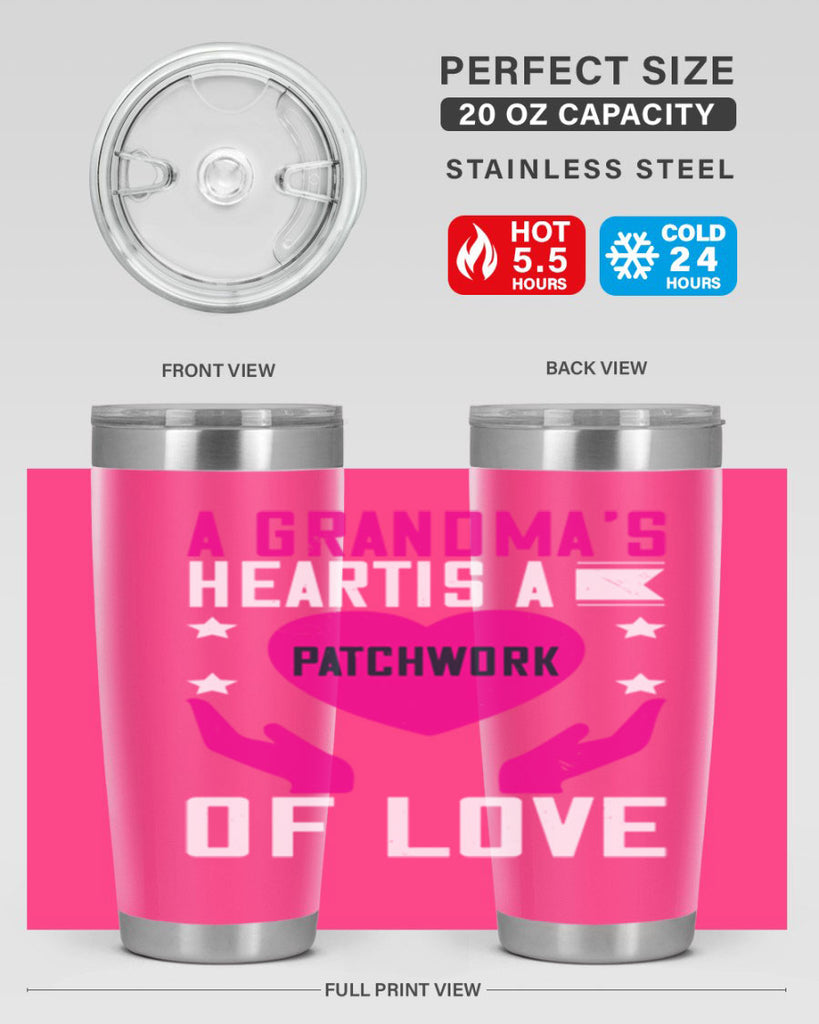 A grandma’s heart is a patchwork of love 86#- grandma - nana- Tumbler