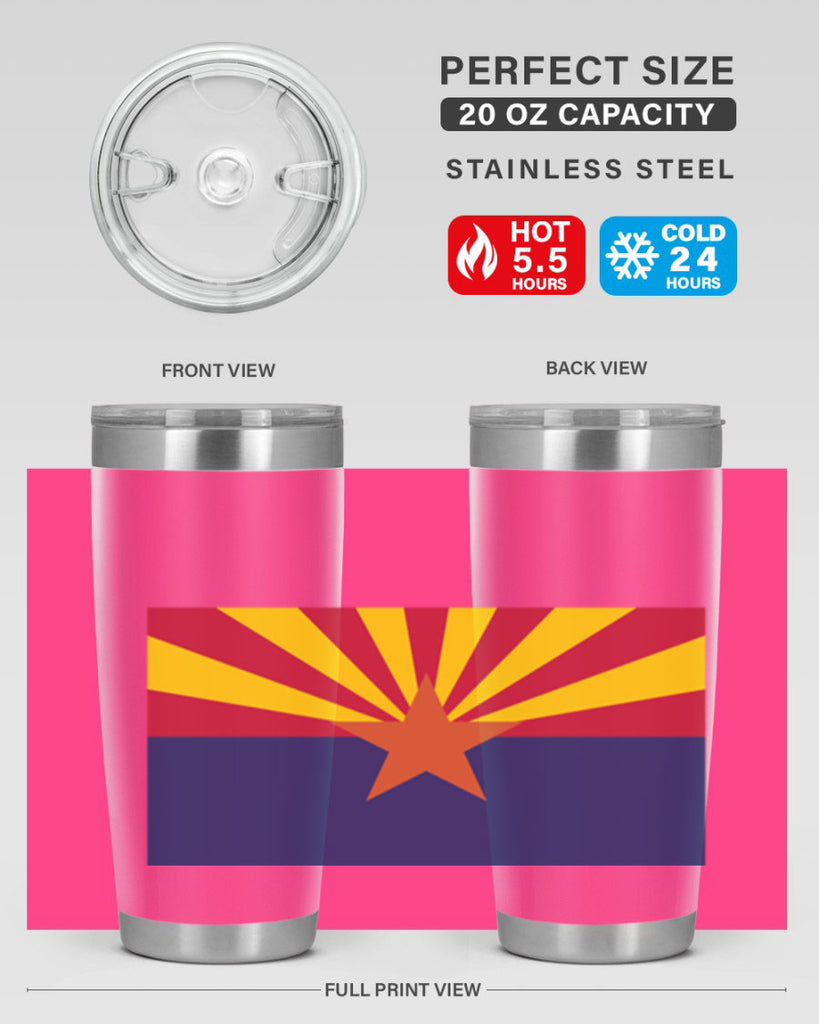 Arizona 49#- Us Flags- Tumbler