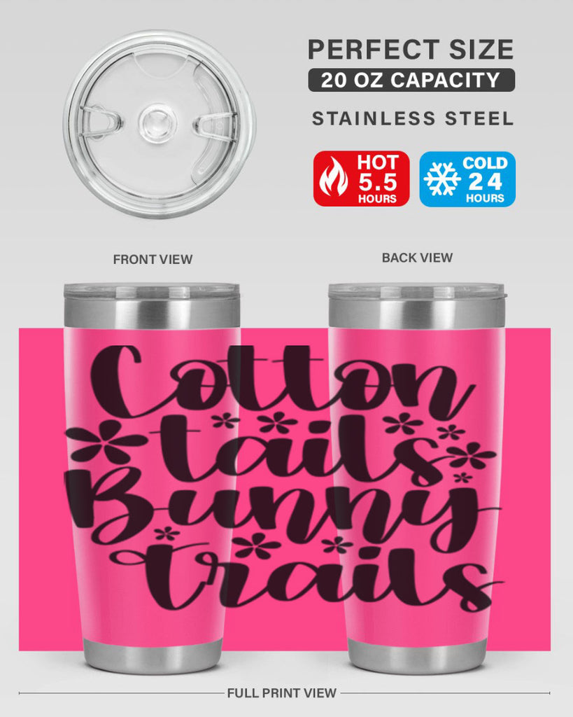 Cotton tails bunny trails  113#- spring- Tumbler