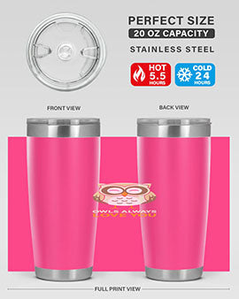 Cute Owl Always Love You A TurtleRabbit 3#- owl- Tumblers