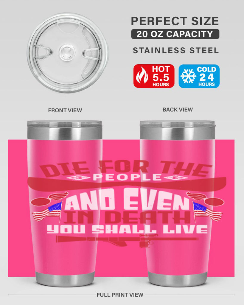 Die for the people and live Style 41#- Fourt Of July- Tumbler