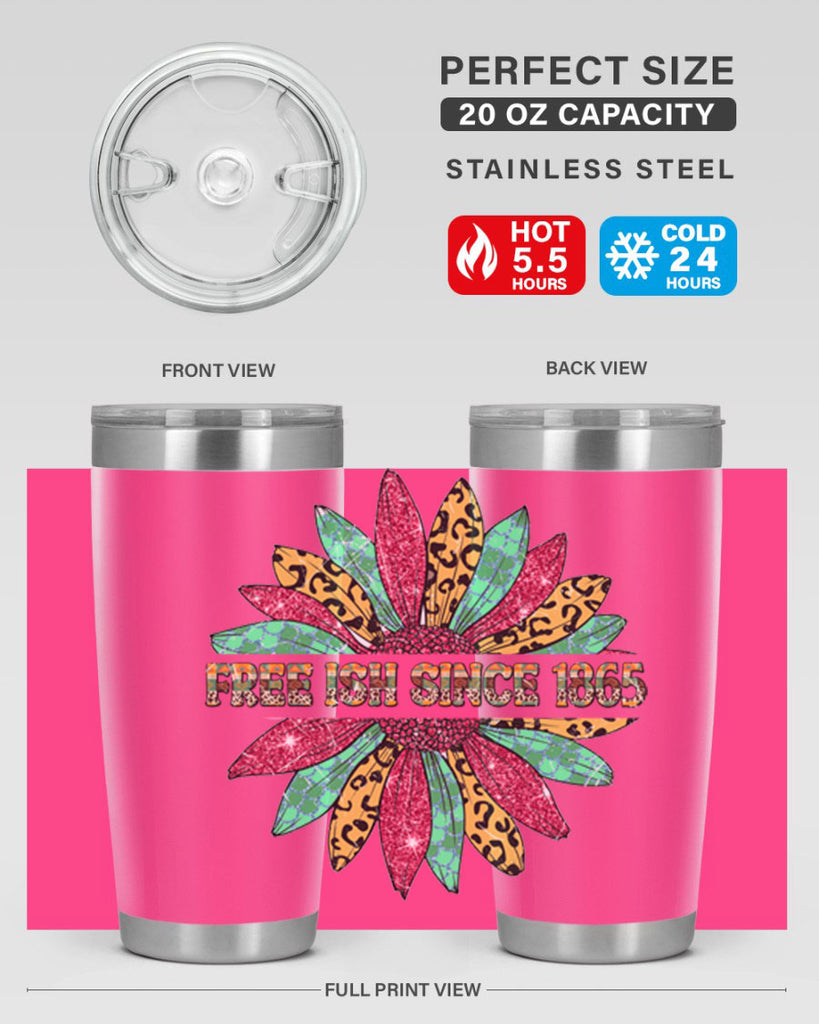 Freeish Since 1865 Sunflower Juneteenth 15#- Juneteenth- tumbler