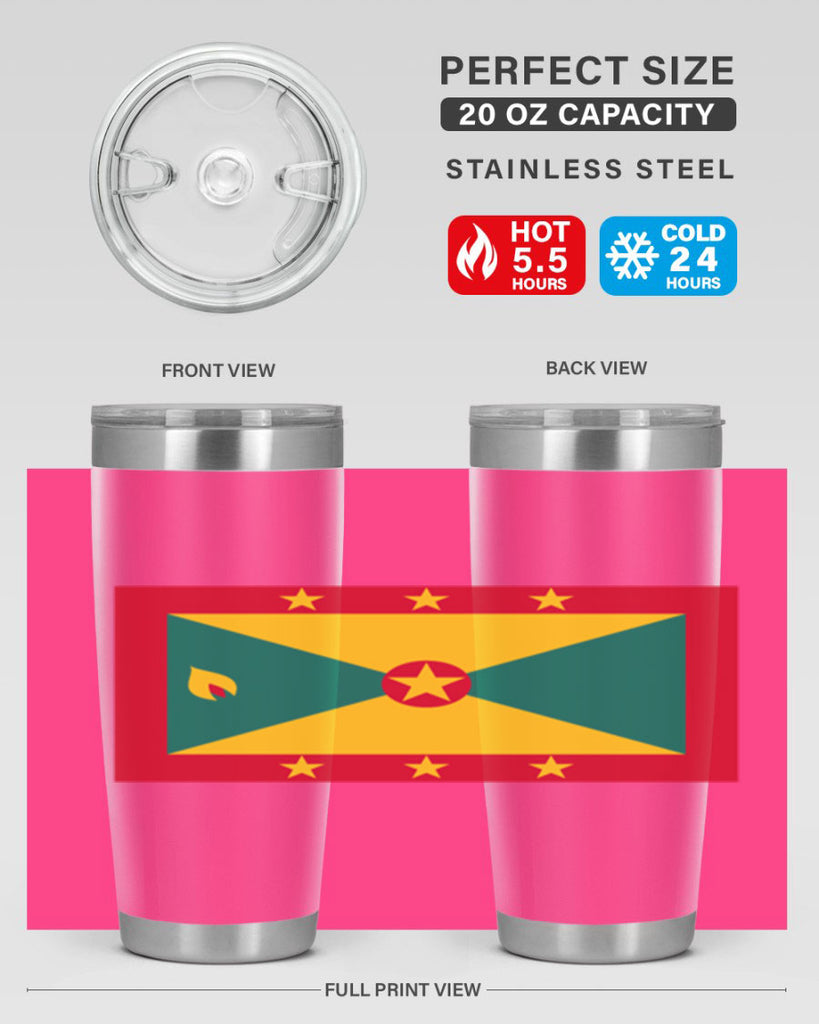 Grenada 130#- world flags- Tumbler
