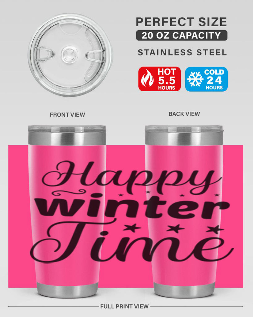 Happy Winter Time 133#- winter- Tumbler