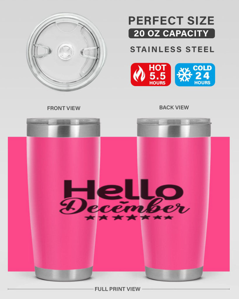 Hello December 156#- winter- Tumbler