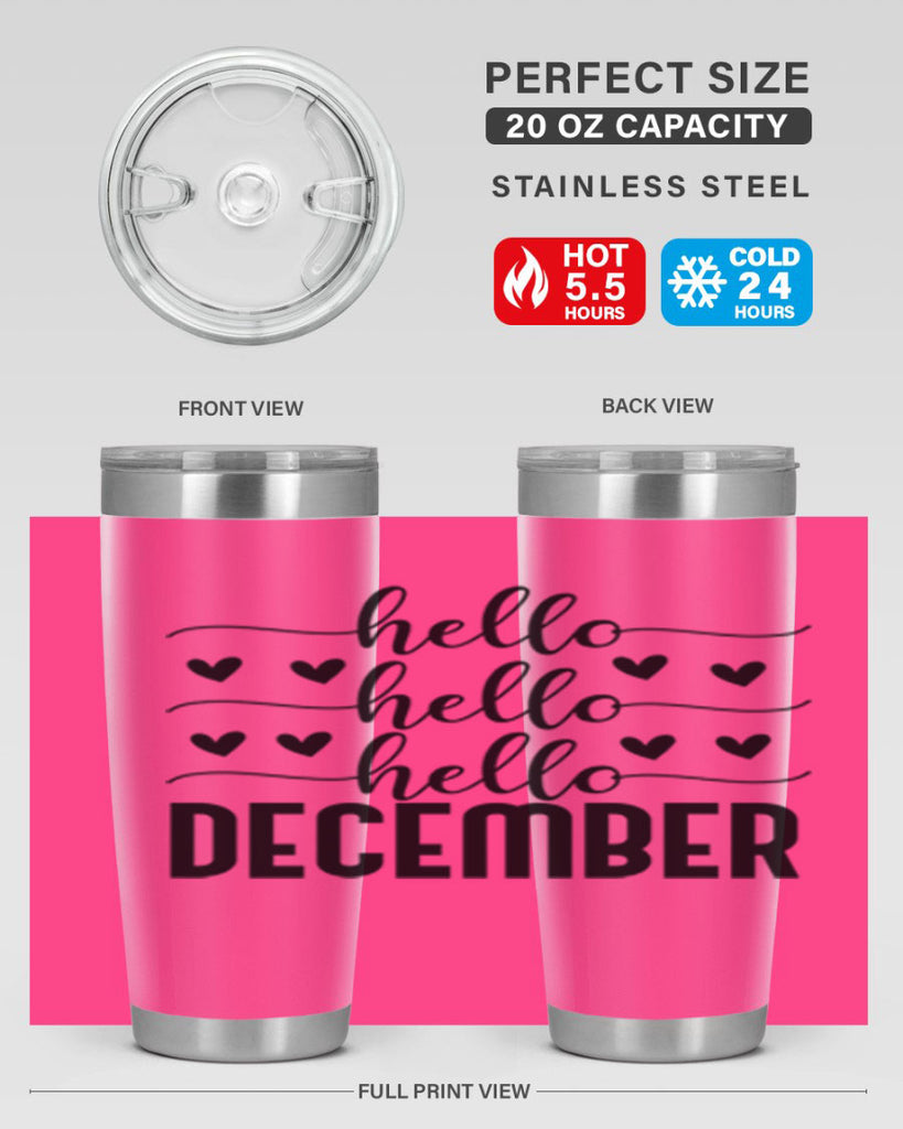 Hello December 157#- winter- Tumbler