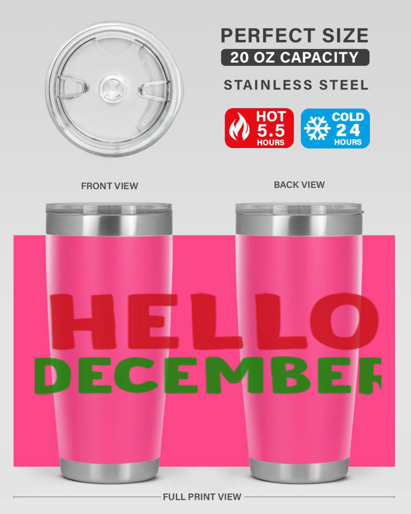 Hello December 158#- winter- Tumbler