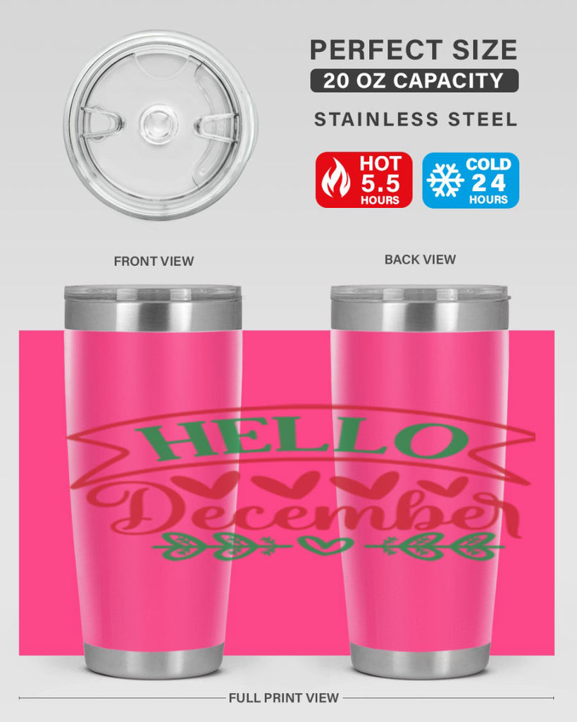 Hello December 159#- winter- Tumbler