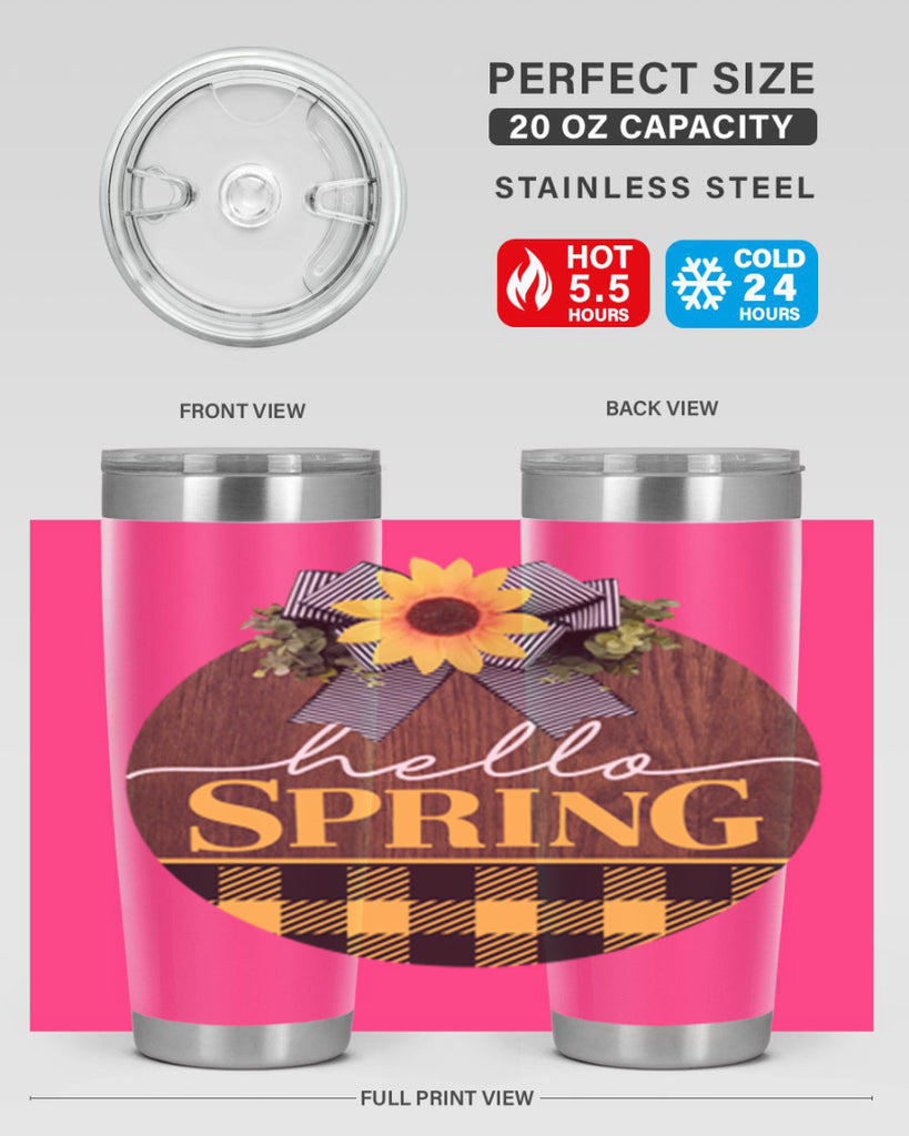 Hello Spring plaid Mockup 204#- spring- Tumbler