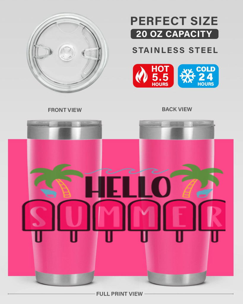 Hello Summer Style 39#- summer- Tumbler