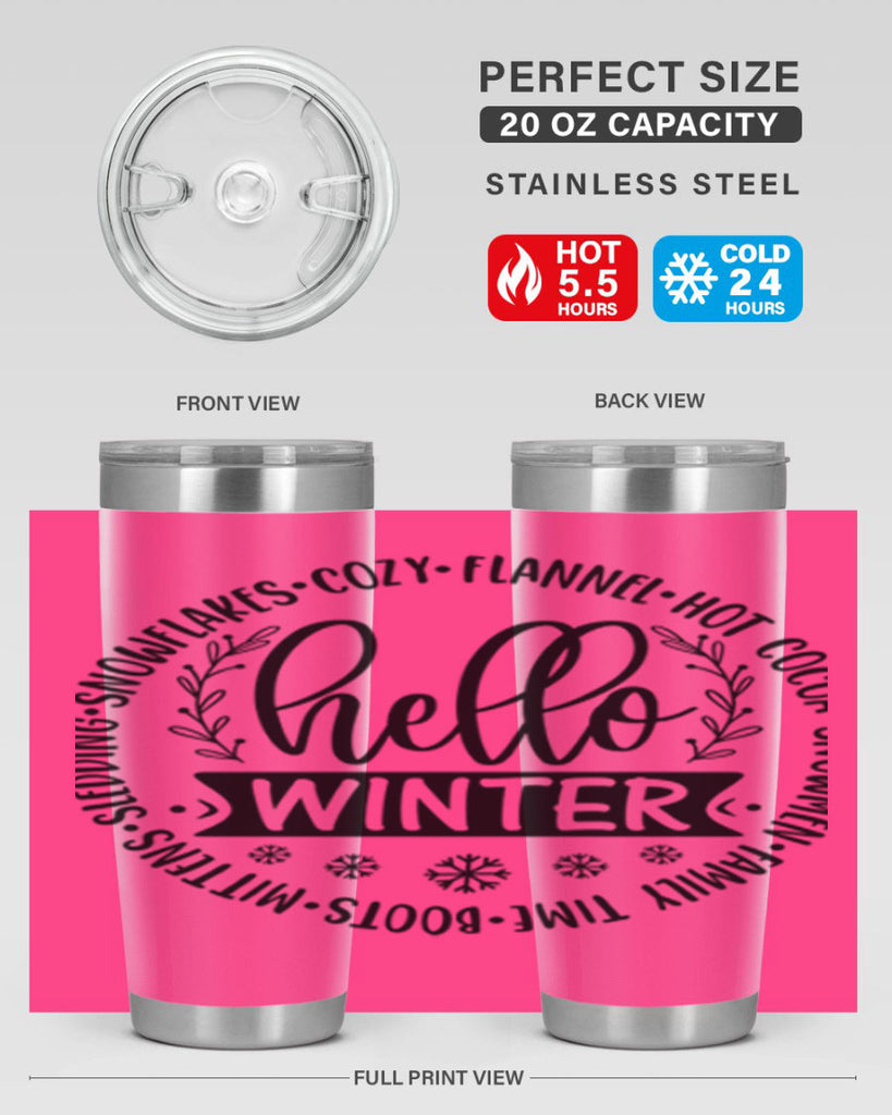 Hello Winter 163#- winter- Tumbler