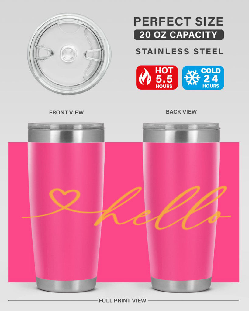 Hello heart183#- spring- Tumbler