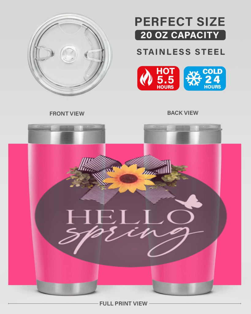 Hello spring butterfly Mockup194#- spring- Tumbler