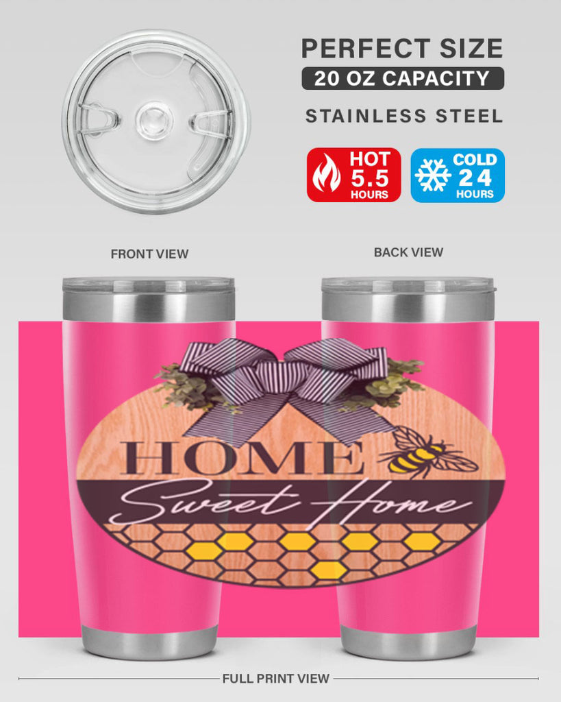 Home Sweet home bee and hive Mockup241#- spring- Tumbler