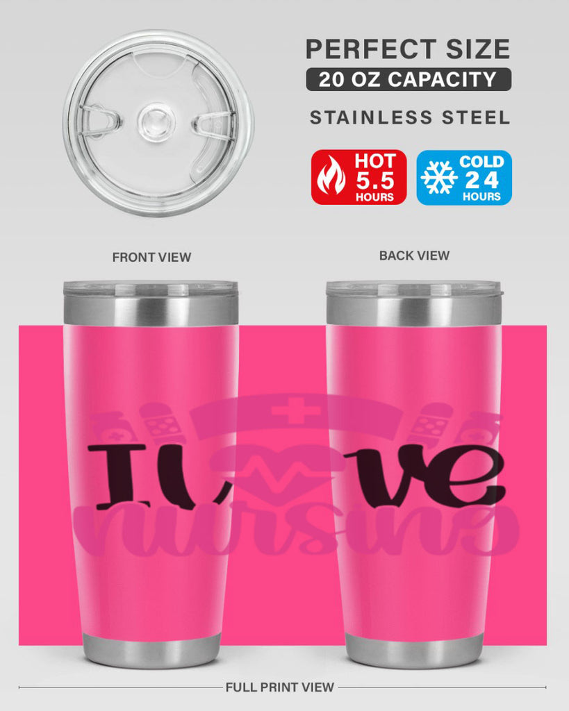 I Love Nursing Style Style 171#- nurse- tumbler