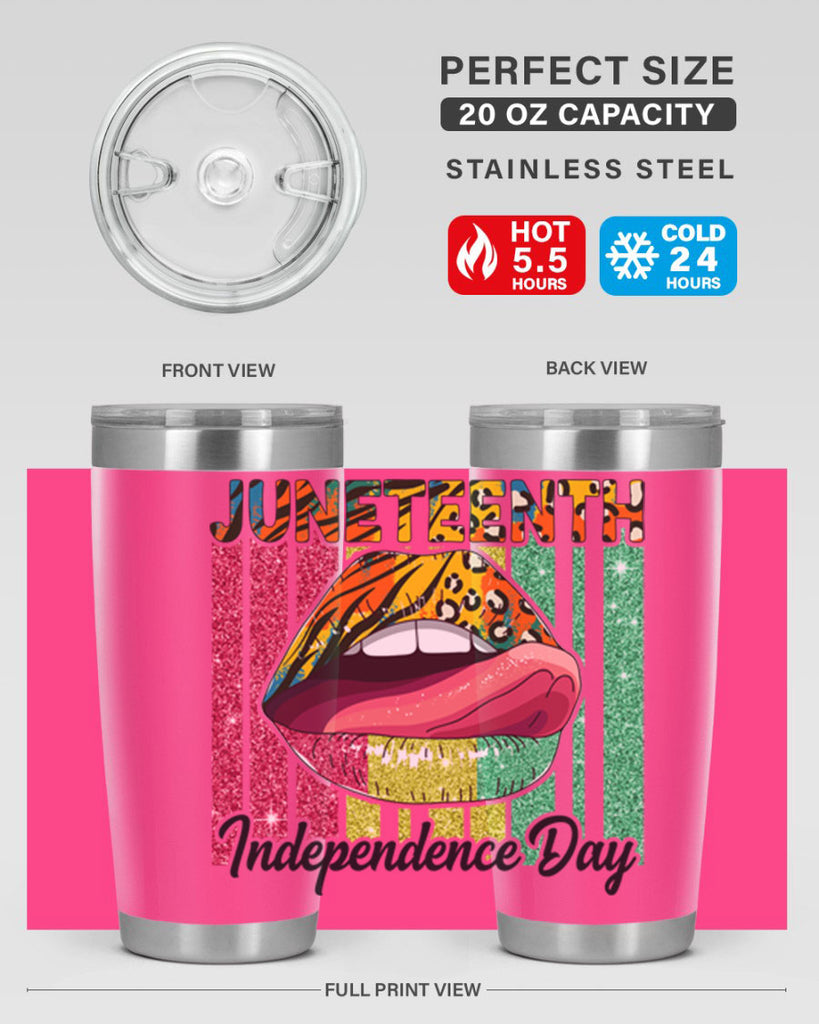 Juneteenth Independence Day Sexy Lip Png 11#- Juneteenth- tumbler