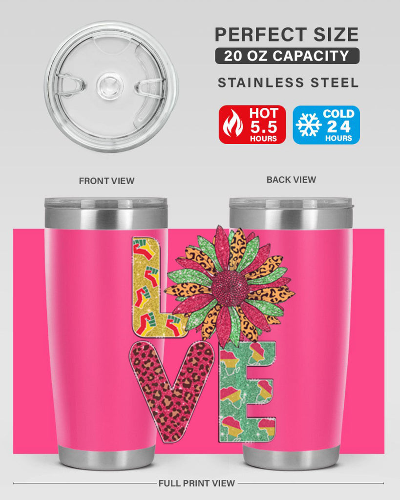 Love Juneteenth Day Fist Sunflower Png 7#- Juneteenth- tumbler