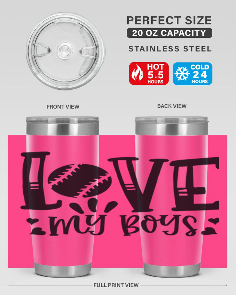 Love My Boys 2053#- baseball- Tumbler