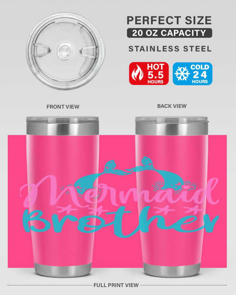Mermaid Brother 354#- mermaid- Tumbler