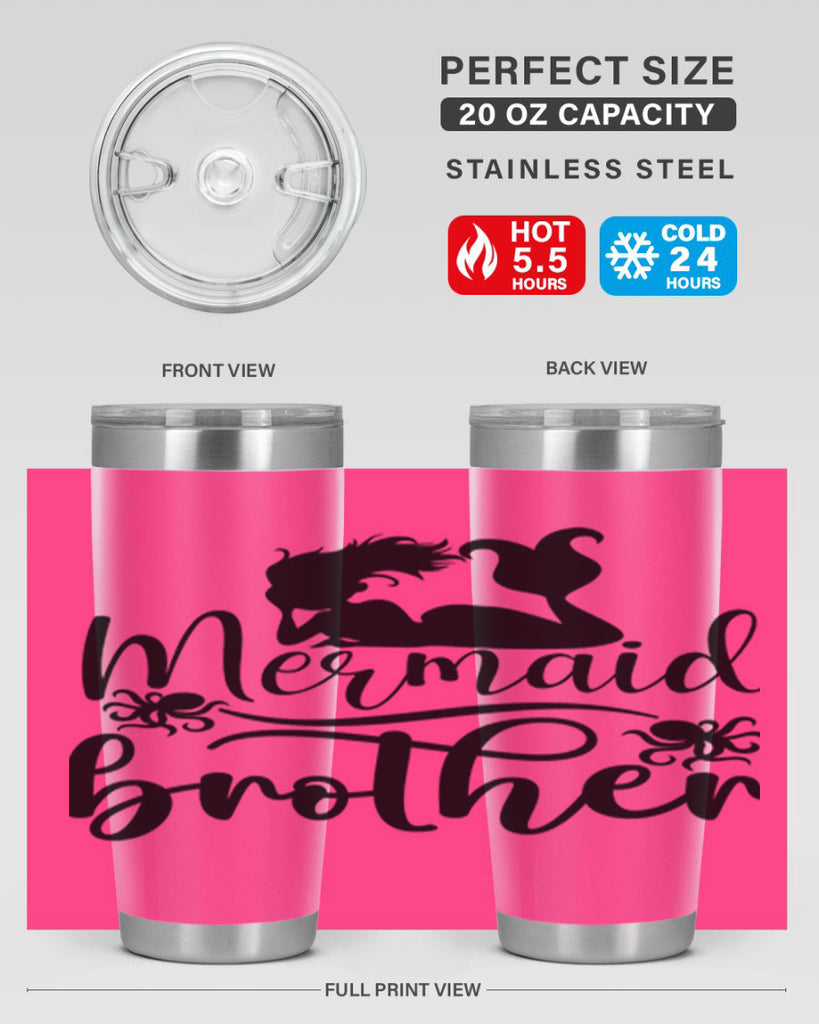 Mermaid Brother 355#- mermaid- Tumbler