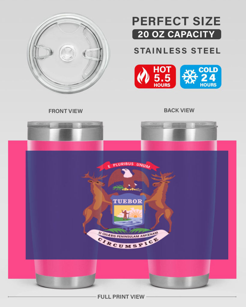 Michigan 30#- Us Flags- Tumbler