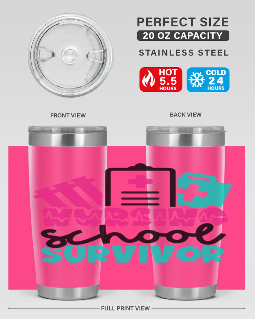 Nursing School Survivor Style Style 62#- nurse- tumbler