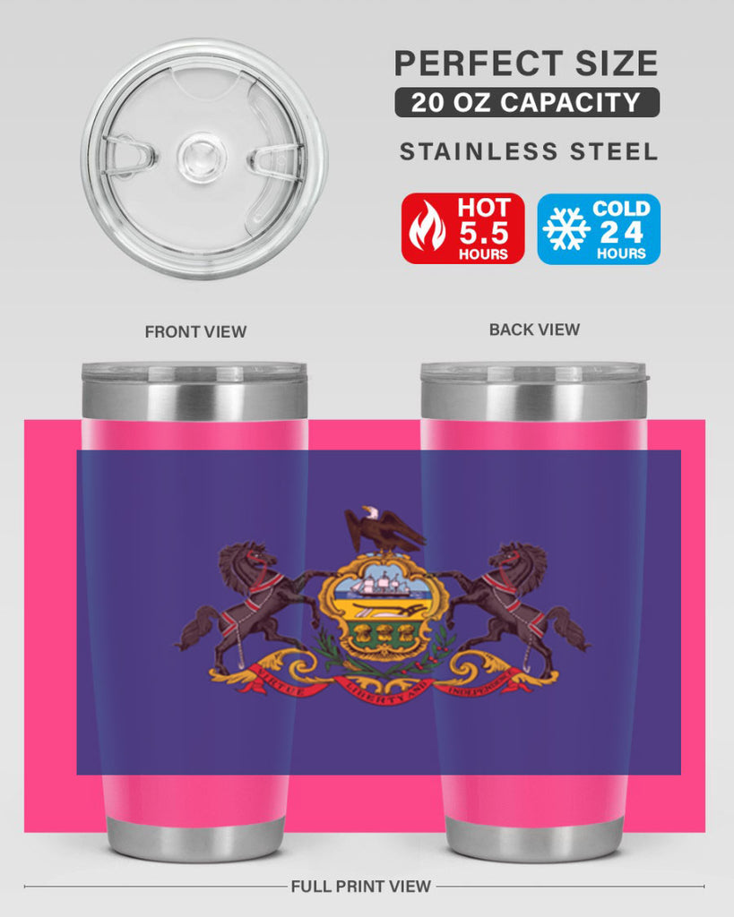Pensilvania 14#- Us Flags- Tumbler