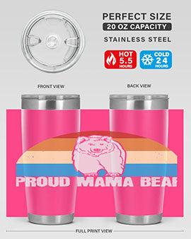 Proud mama bear 26#- Bears- Tumbler