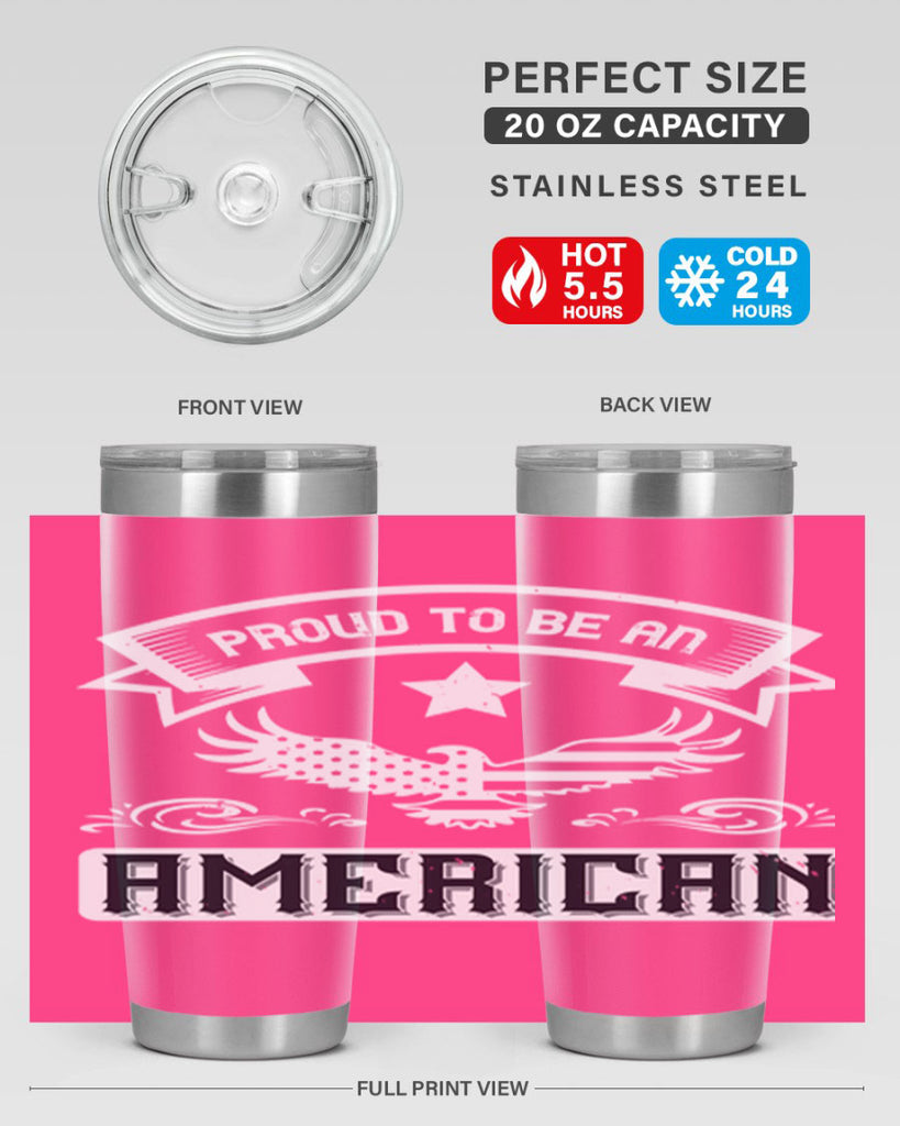 Proud to be an American Style 189#- Fourt Of July- Tumbler