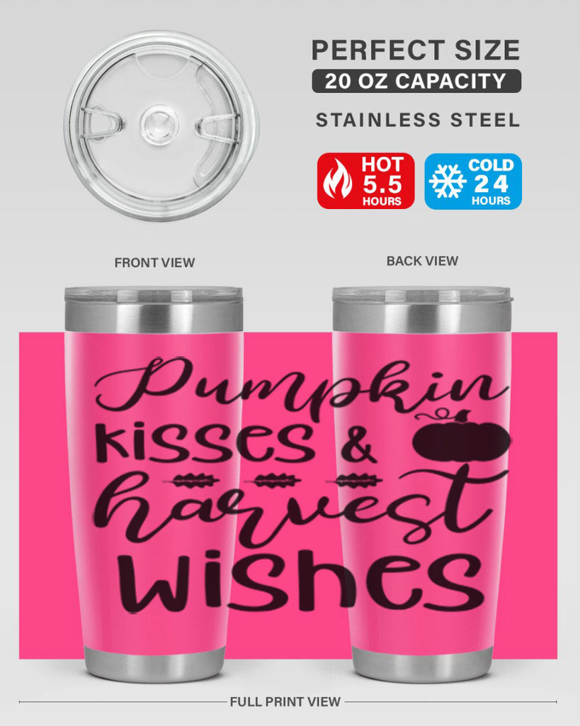 Pumpkin Kisses Harvest Wishes 525#- fall- Tumbler