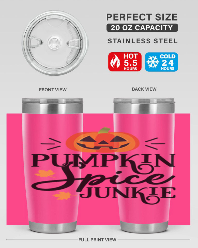 Pumpkinspicejunkie 568#- fall- Tumbler