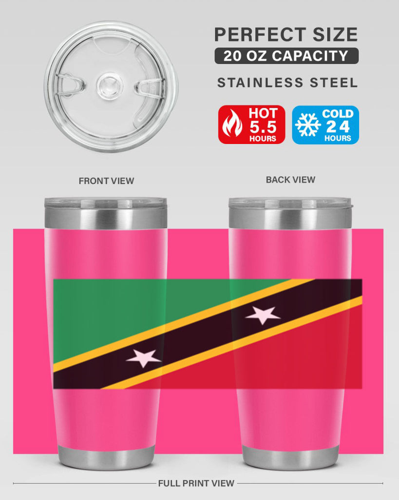 Saint Kitts and Nevis 52#- world flags- Tumbler