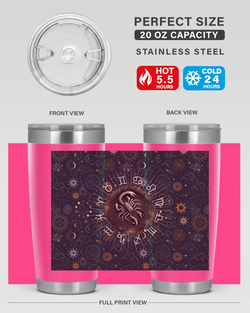 Scorpius Straight 466#- zodiac- Tumbler