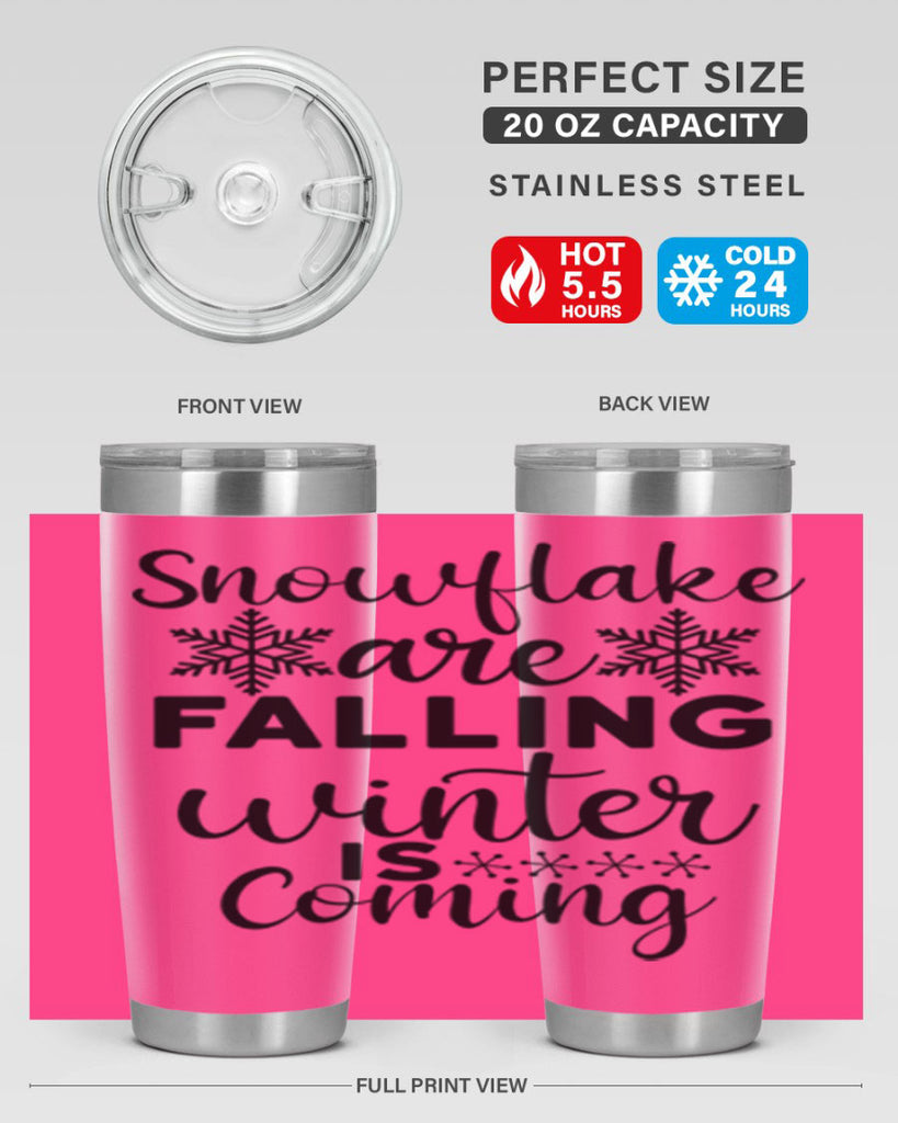 Snowflake Are Falling Winter Is 375#- winter- Tumbler
